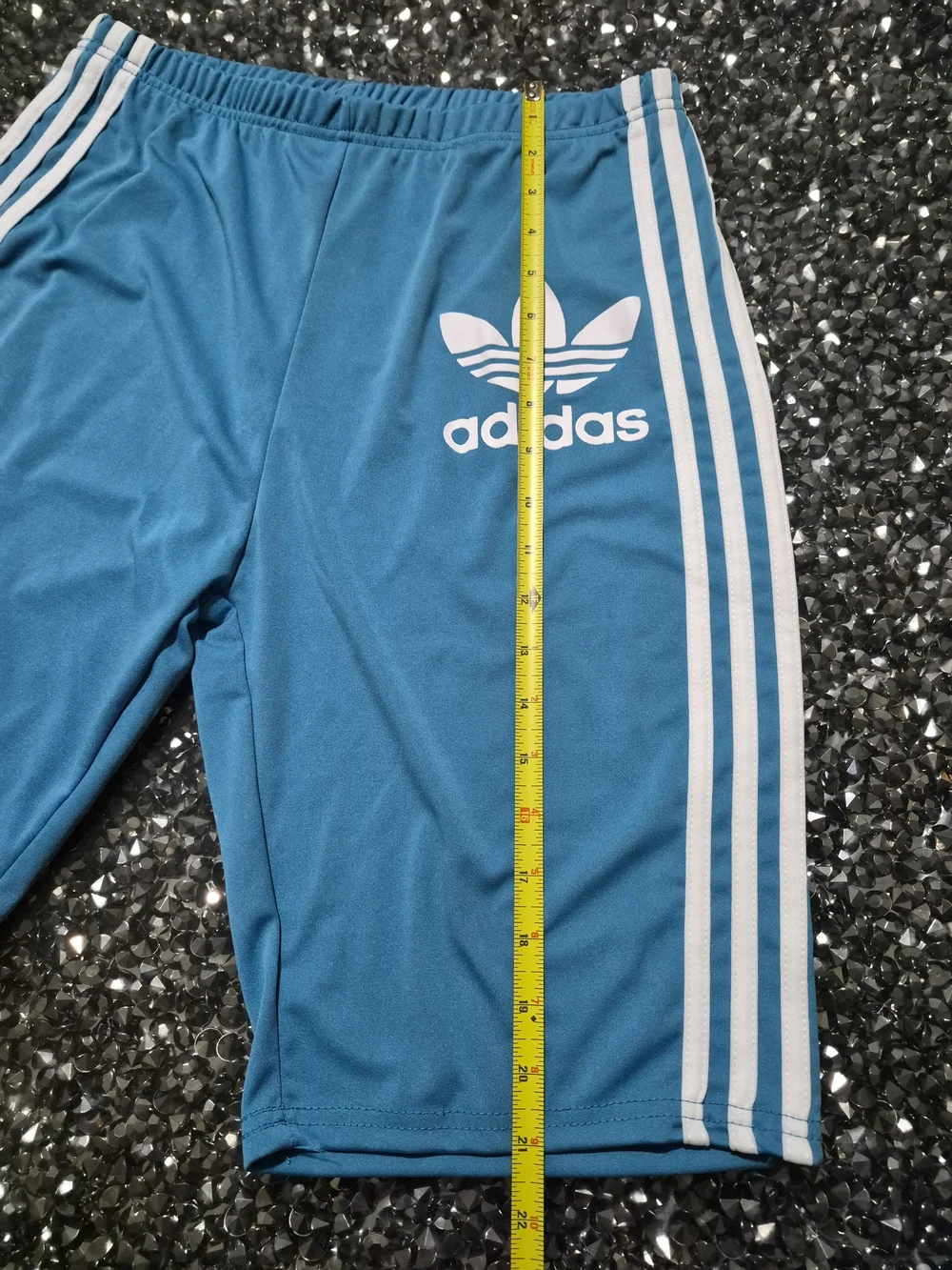 adidas Teal Blue Kids Track Joggers with White Trefoil